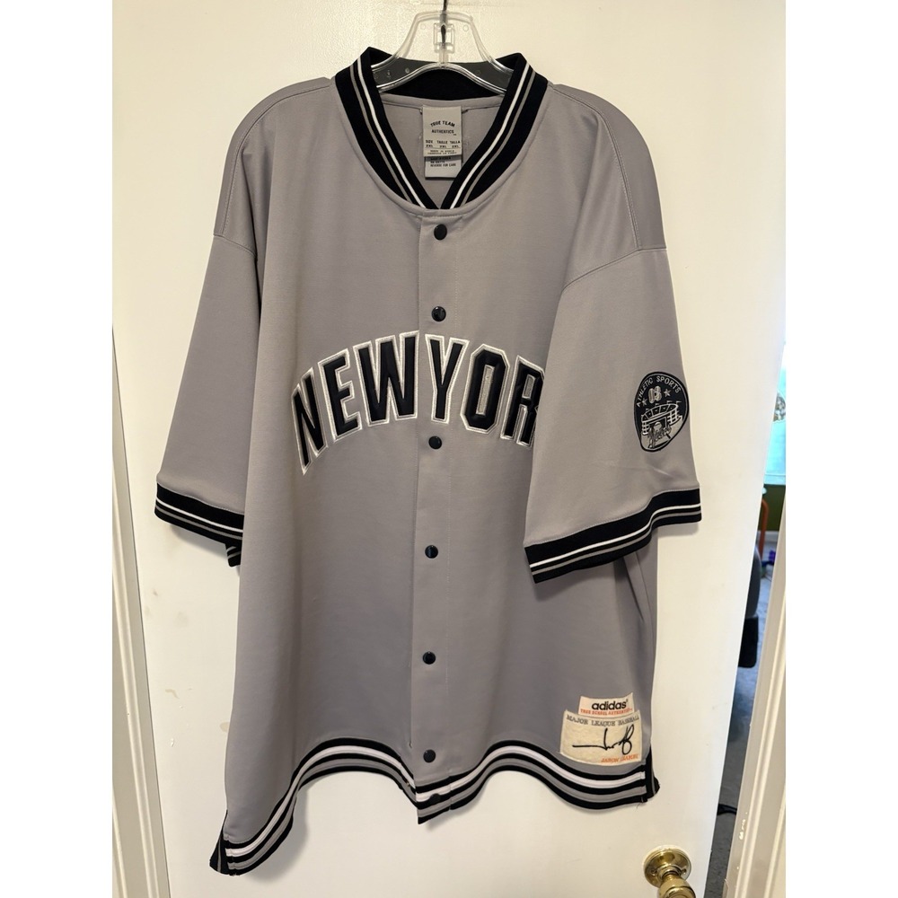 Adidas True School Authentics NY Yankees Giambi Full Snap  Jersey MLB Mens 2XL